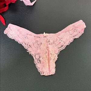 Floral Lace Pink Women's Panties vintage
